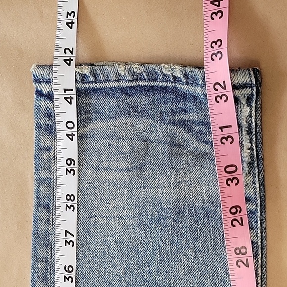 John Elliott Size 30 Distressed / Repaired / Splattered Denim Blue Jeans - Picture 6 of 13